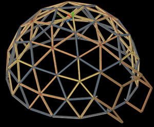 Structure bois en forme de dôme