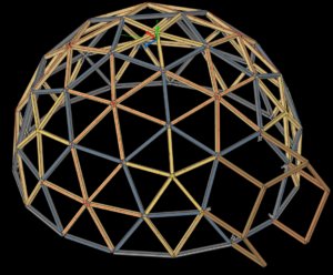 Structure bois en forme de dôme